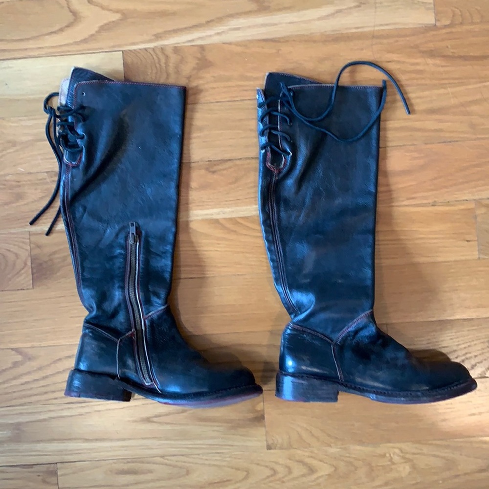 Black knee high boots